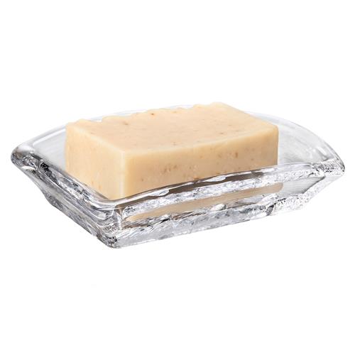 Simon Pearce Woodbury Modern Classic Glass Soap Dish