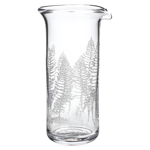 Simon Pearce Ascutney Engraved Fern Modern Classic Glass Bar Pitcher