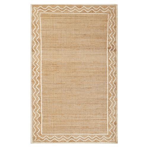 Fineas Coastal Beach Natural Patterned Jute Rug - 3&#39;6&quot;x5&#39;6&quot;