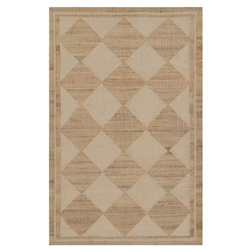 Nash Modern Classic Natural Jute Diamond Patterned Rug - 3&#39;6&quot;x5&#39;6&quot;