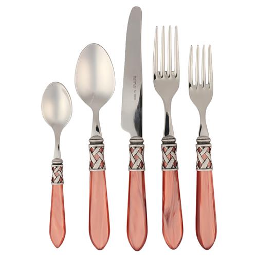 Aladdin Brilliant Antique Rust Acrylic 5 Piece Flatware Place Setting