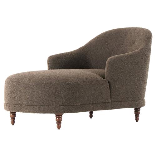 Margaret French Country Dark Brown Performance Wood Chaise Lounge