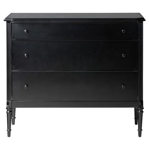 Olivia French Country Matte Black Iron Bachelor Chest