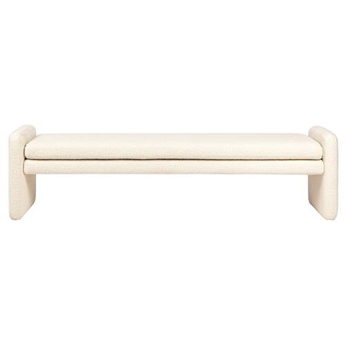 Selene Modern Classic Cream Upholstered Bedroom Bench