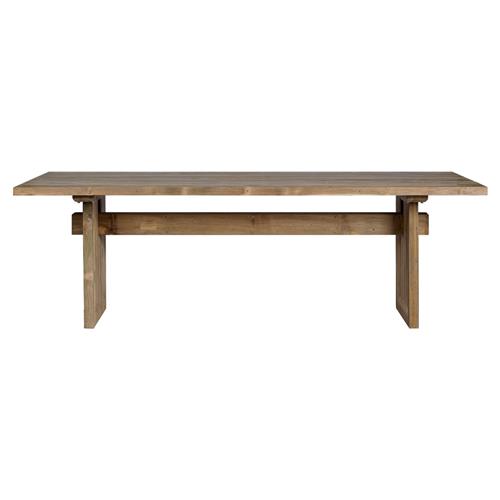 Aisha Rustic Natural Reclaimed Teak Rectangular Outdoor Dining Table - 92.5&quot;W