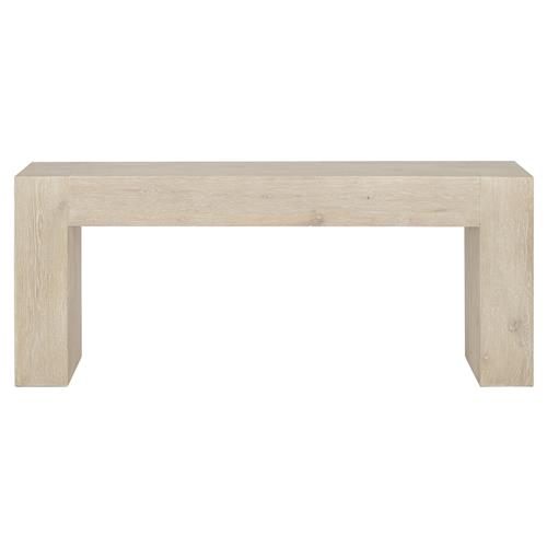 Brissy Rustic Lodge Cream Oak Wood Rectangular Console Table