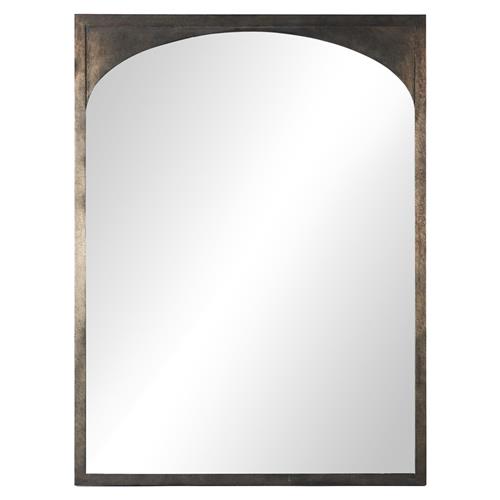 Marty Rustic Lodge Burnished Brown Iron Floor Mirror