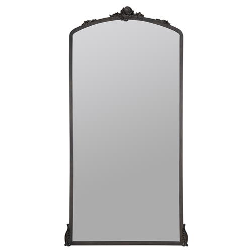 Ambrose French Country Oil Rubbed Bronze Metal Ornate Floor Mirror