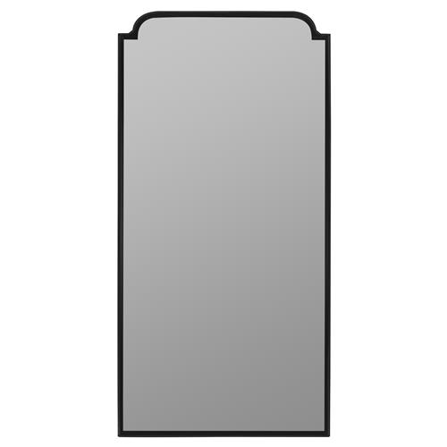 Lucille Hollywood Regency Modern Black Metal Wall Mirror