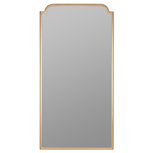 Lucille Hollywood Regency Modern Gold Metal Wall Mirror