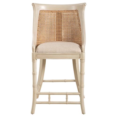 Aspyn Coastal Beige Performance Cane Counter Stool