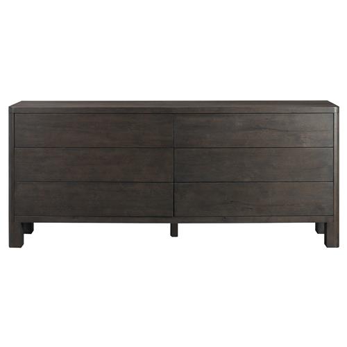 Slade Rustic Lodge Smoked Black Oak Double Dresser