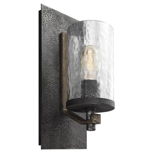 Visual Comfort Studio Angelo Rustic Distressed Weathered Oak Slate Grey Sconce