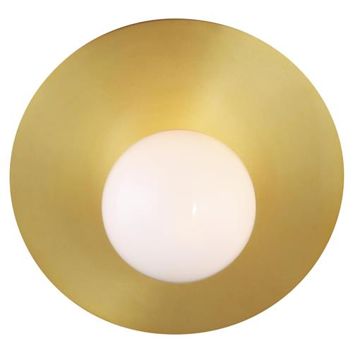 Visual Comfort Studio Nodes Mid Century Burnished Brass Angled Sconce