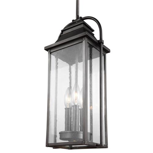 Visual Comfort Studio Wellsworth French Country Antique Bronze Lantern Pendant