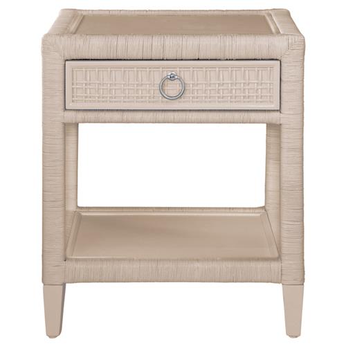 Kalea Coastal Beach Beige Woven Rattan Nightstand