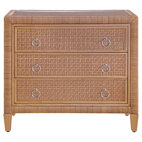 Kalea Coastal Beach Brown Woven Rattan Chest