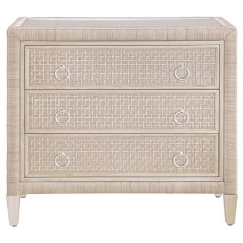 Kalea Coastal Beach Beige Woven Rattan Chest
