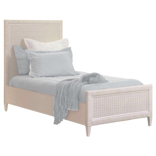 Kalea Coastal Beach Beige Woven Rattan Frame Classic Bed - Twin