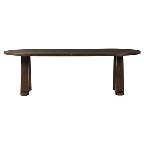 Ayla Aged Pine Oval Dining Table - 98&quot;W
