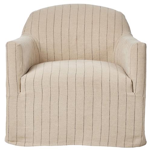 Lowell Lavon Flint Slipcover Swivel Chair