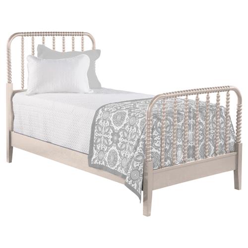 Lynda Coastal Beach Beige Wood Frame Spindle Bed - Twin