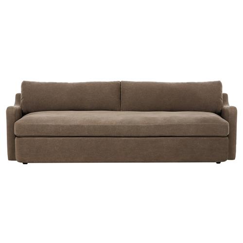 Aurelia Broadway Coffee Linen Sofa - 96&quot;W