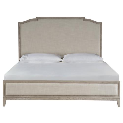 Chelle French Country Beige Panel Oak Wood Bed - Queen