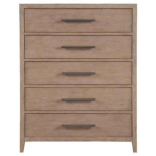 Greig Modern Classic Grey Oak Wood Tall Chest