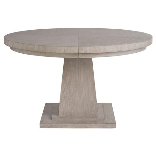 Harley Modern Classic Brown Oak Round Extendable Dining Table - 52-72&quot;