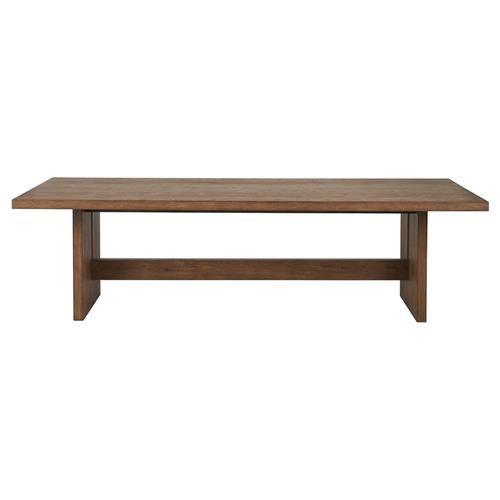 Adam Rustic Lodge Brown Oak Rectangular Dining Table - 108&quot;