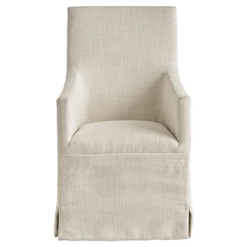 Gerald Modern Classic Beige Slipcovered Dining Arm Chair