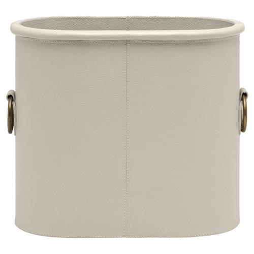 Pigeon and Poodle Ogden Modern Light Grey Leather Magazine Holder