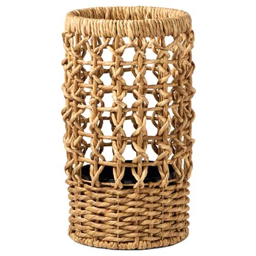 Pigeon and Poodle Delray Coastal Natural Woven Water Hyacinth Umbrella Stand
