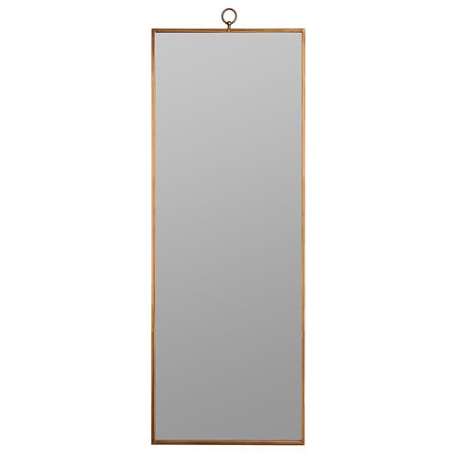 Eloise Hollywood Regency Antique Gold Rectangular Floor Mirror