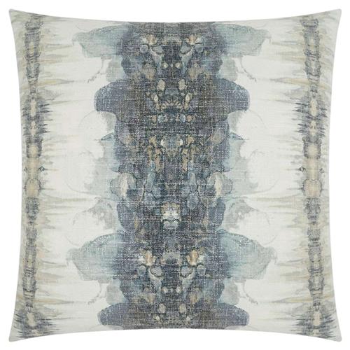 Luna Modern Blue Abstract Feather Down Decorative Throw Pillow - 20x20