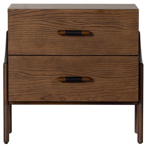 Hadley Rustic Lodge Brown Wood Nightstand