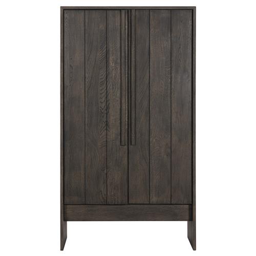 Harriet Rustic Lodge Dark Brown Oak Cabinet