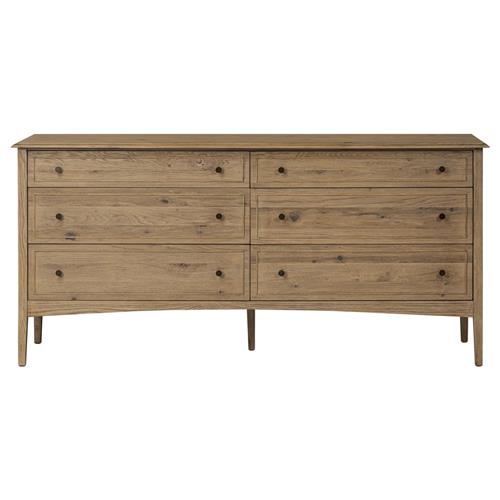 Adelaide Rustic Lodge Brown Aged Oak Double Dresser