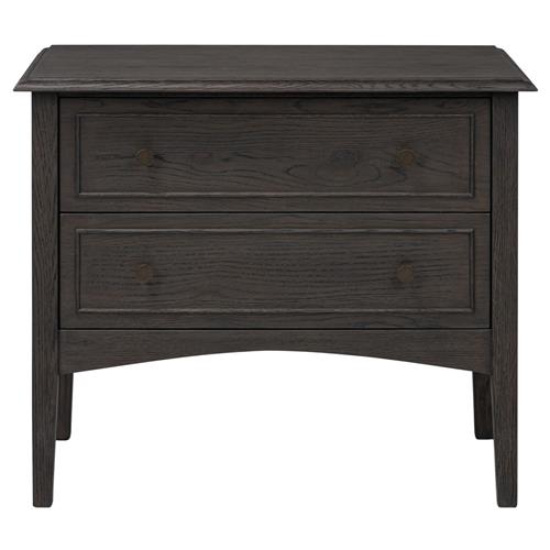 Adelaide Rustic Lodge Smoked Black Oak Nightstand