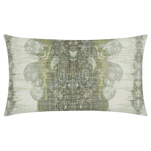 Luna Modern Green Abstract Decorative Lumbar Pillow - 14x24