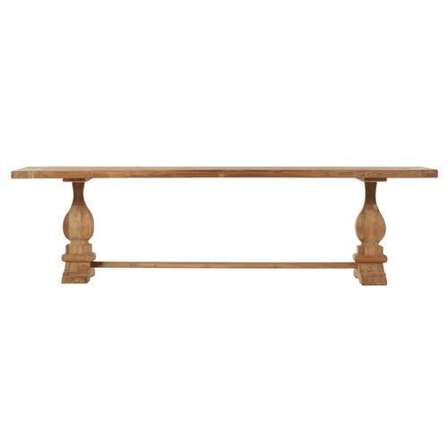 Fynn French Country Natural Reclaimed Teak Outdoor Dining Table - 111&quot;
