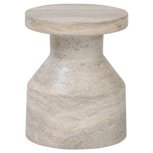 Oberlin Modern Classic Beige Concrete Outdoor End Table