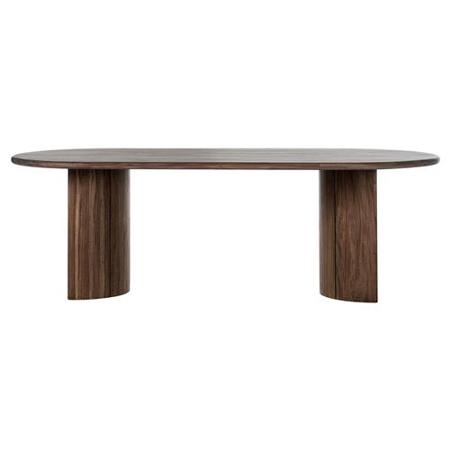 Paris Rustic Lodge Brown Teak Outdoor Oval Dining Table - 94&quot;