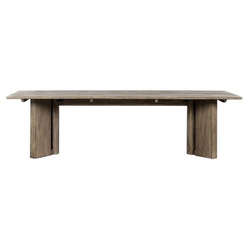 Jonathan Rustic Lodge Grey Teak Outdoor Dining Table - 110&quot;