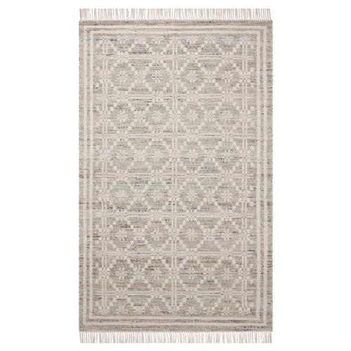 Rivers Coastal Grey Diamond Reversible Jute Rug - 3&#39;6&quot;x5&#39;6&quot;
