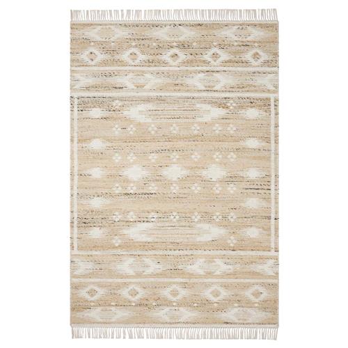 Rivers Coastal Natural Fringed Reversible Jute Rug - 3&#39;6&quot;x5&#39;6&quot;