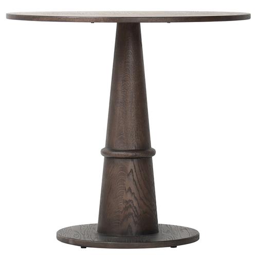 Kane Modern Classic Brown Oak Pedestal Bistro Table - 32&quot;