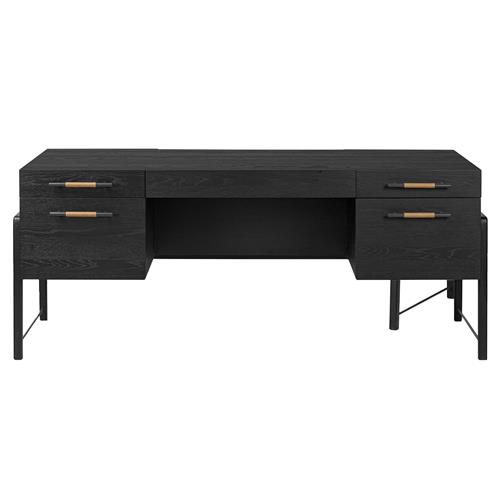 Matthew Modern Classic Black Oak Wood Desk