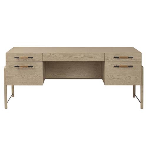 Matthew Modern Classic Brown Oak Wood Desk